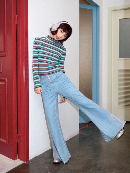 Retro Slim Striped Long Sleeve T-Shirt【s0000011637】