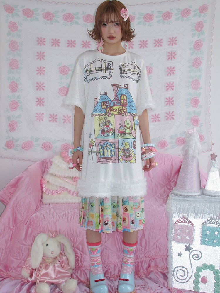 Print Versatile Pleated Half Skirt【s0000017452】