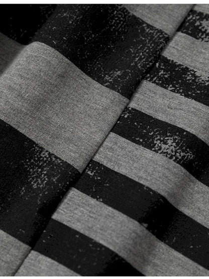 Striped Print Loose Bat Sleeve Dress【s0000014658】