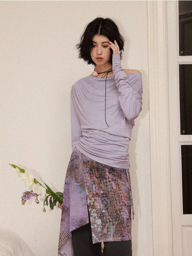 Modal Wool One Shoulder Knitwear【s0000015464】