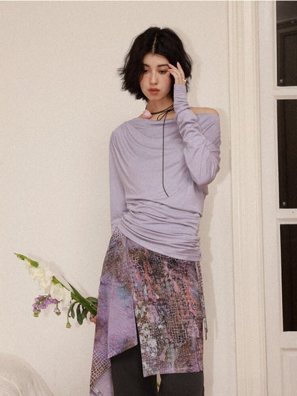 Modal Wool One Shoulder Knitwear【s0000015464】