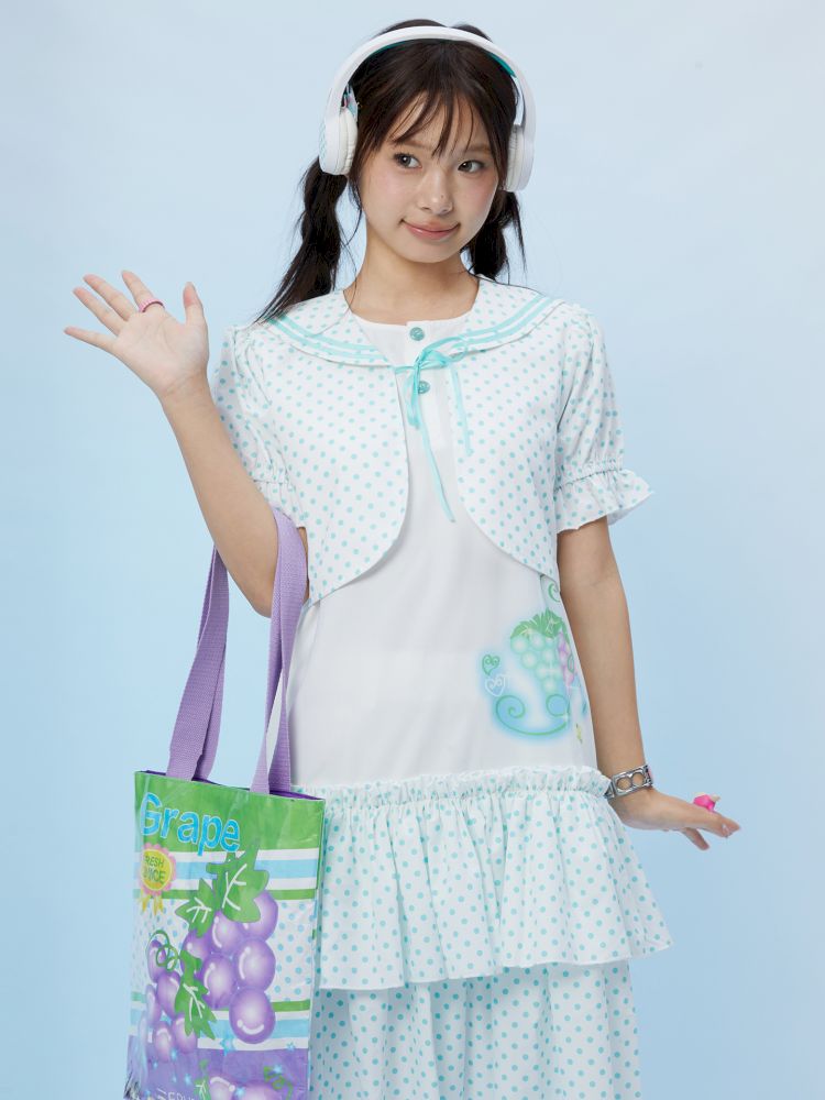 Navy Collar Two-Piece Dress【s0000013161】