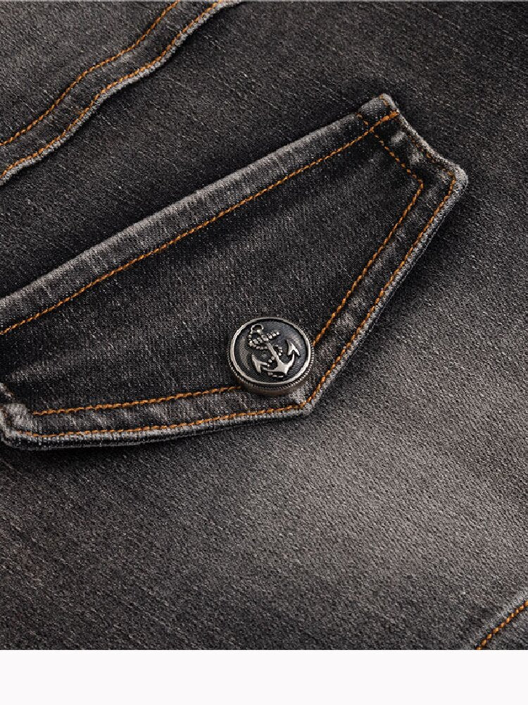 Distressed Metal Buckle Denim Shorts【s0000016285】