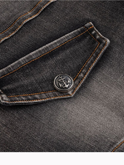 Distressed Metal Buckle Denim Shorts【s0000016285】