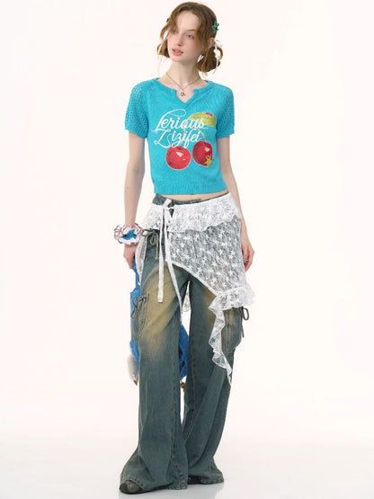 Lace Irregular Hem One Piece【s0000012227】