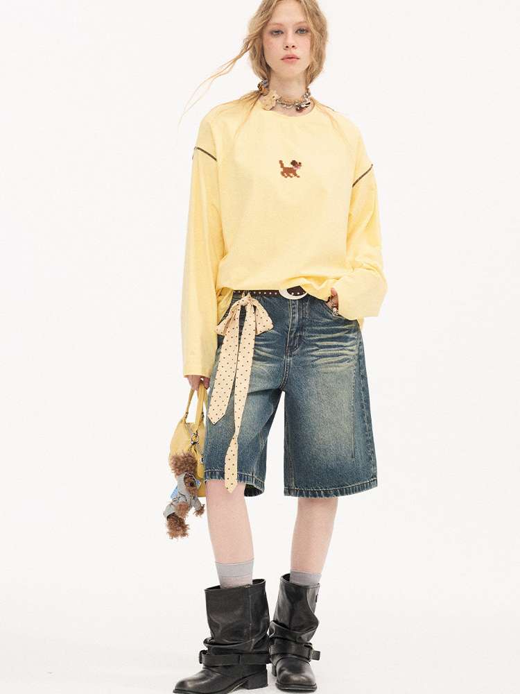 Cat Beard Denim Split Pants【s0000015419】