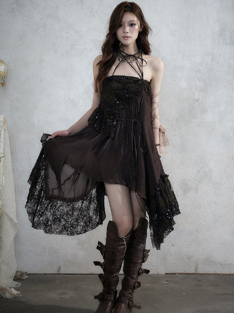 Dreamy Heiress Lace Chiffon Dress【s0000017984】