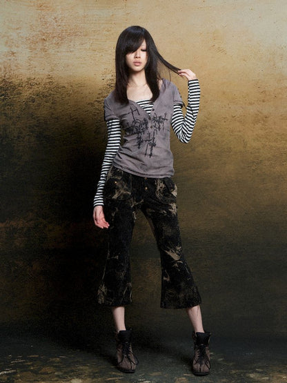 Tie-Dye Micro Low Waist Pants【s0000011817】