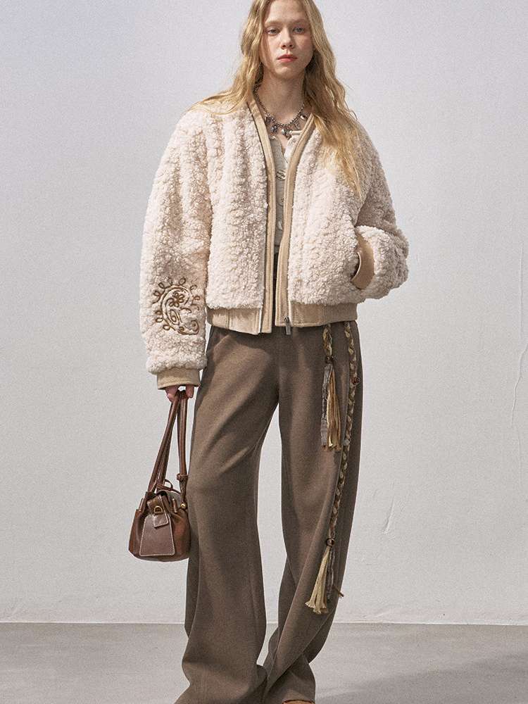 Lamb Wool Cashew Nut Parka Jacket【s0000015210】