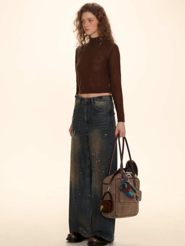 Splash Ink Flip Dot Casual Long Pants【s0000006006】