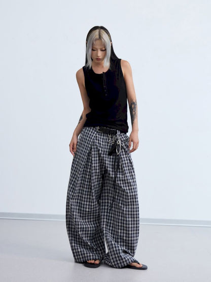 Henley Neck Slim Sleeveless Vest【s0000013197】