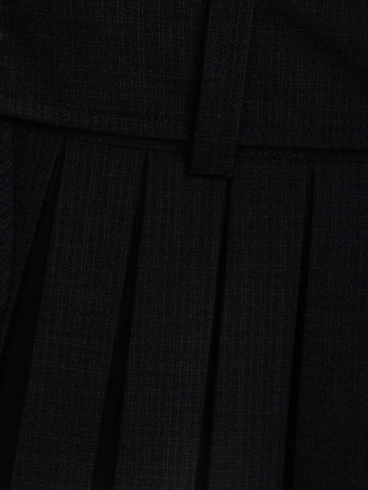 Dark Check Waist Bag Pleated Skirt【s0000016431】