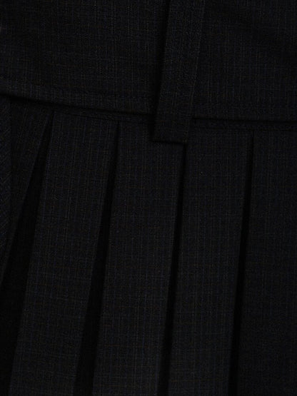 Dark Check Waist Bag Pleated Skirt【s0000016431】