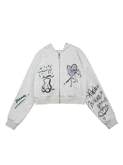 Graffiti Print Casual Personalized Sweatshirt [S0000010118]