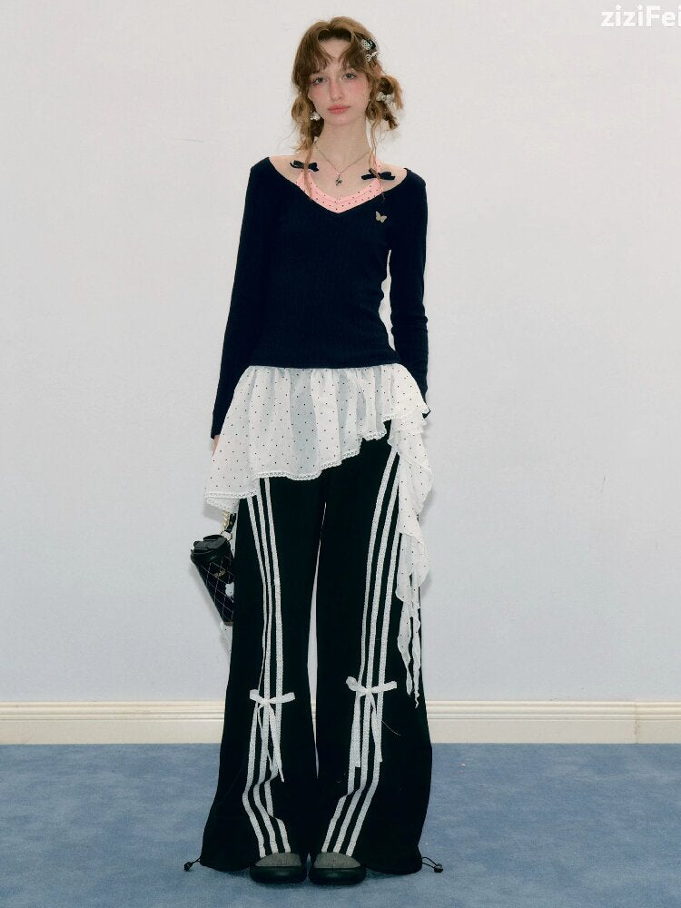 Polka Dot Design Layered One Piece【s0000017872】