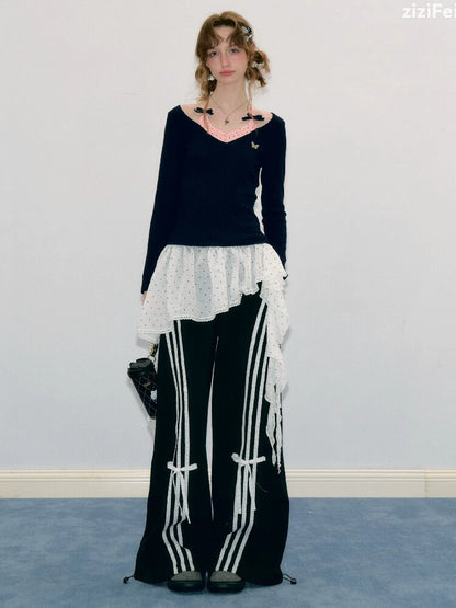 Polka Dot Design Layered One Piece【s0000017872】