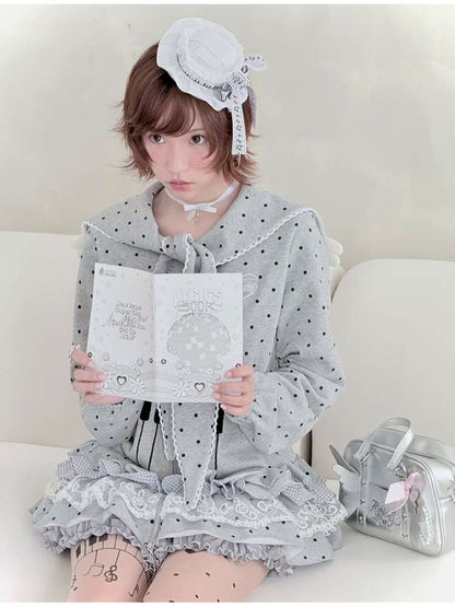 Antique Ghost Girl Gray Sailor Dress【s0000014696】