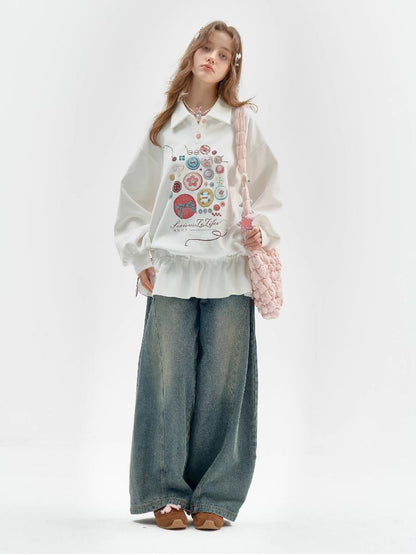 Neck Waist Slimming Sweatshirt【s0000012217】