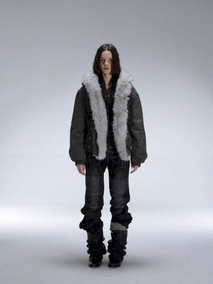 Loose Oversized Fur Collar Down Jacket【s0000014709】