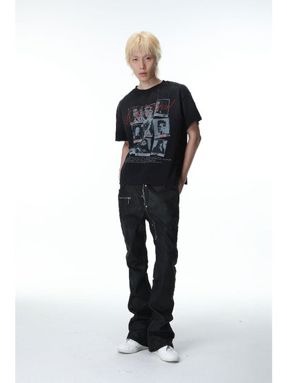 Multi-Zip Wax Deconstructed Denim【s0000017145】