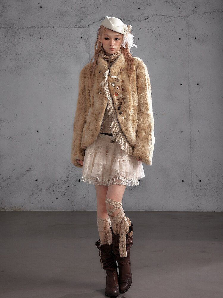 Plush Eco-Friendly Fur Coat【s0000019161】