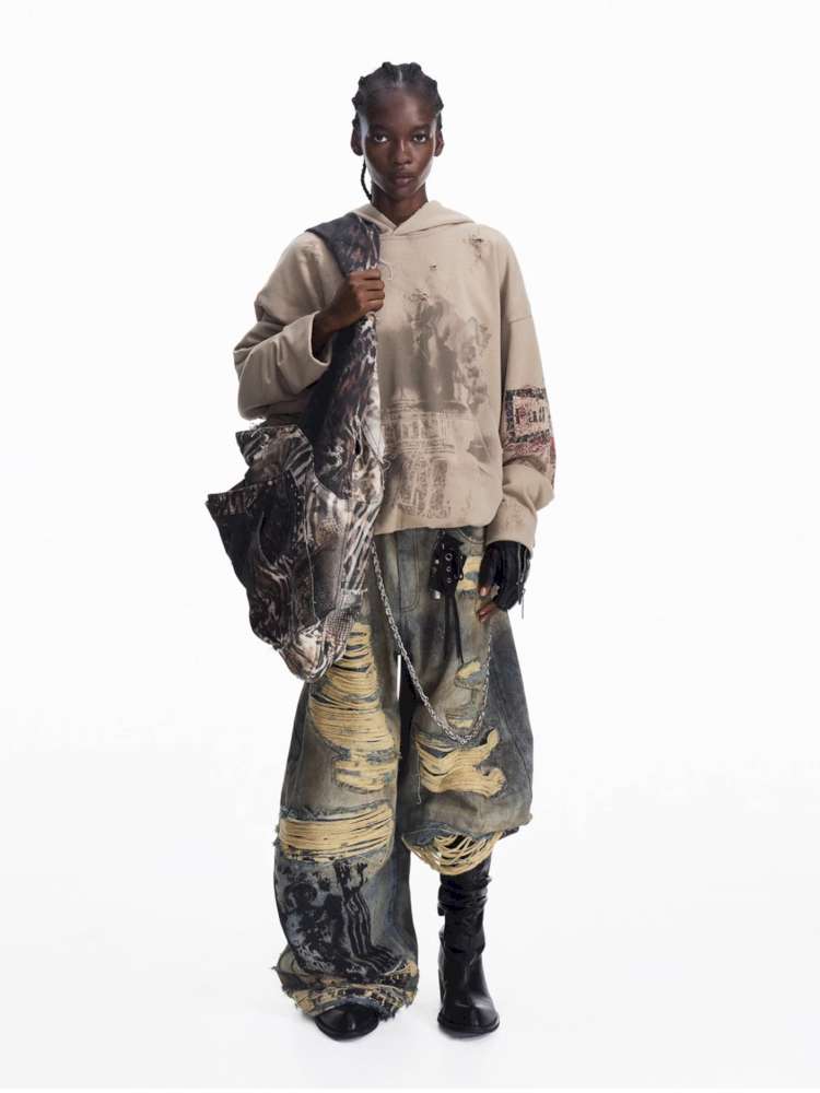 Wild Destruction Denim Wide Pants【s0000015179】