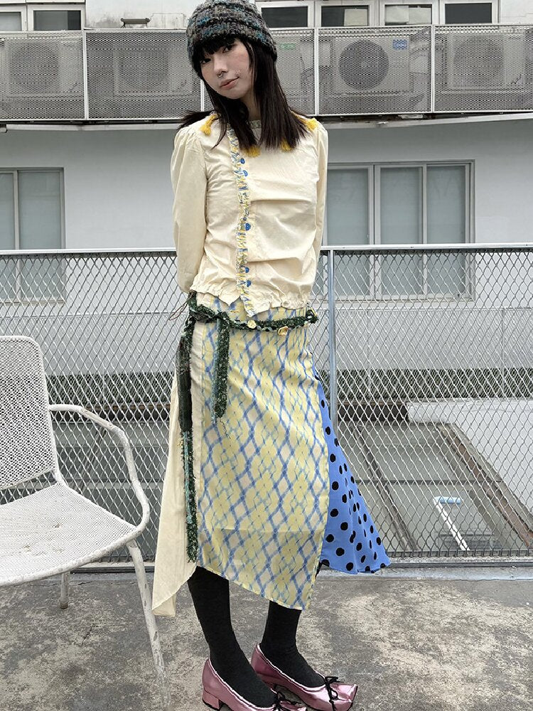 Twist Braid Patchwork Skirt Set【s0000015851】