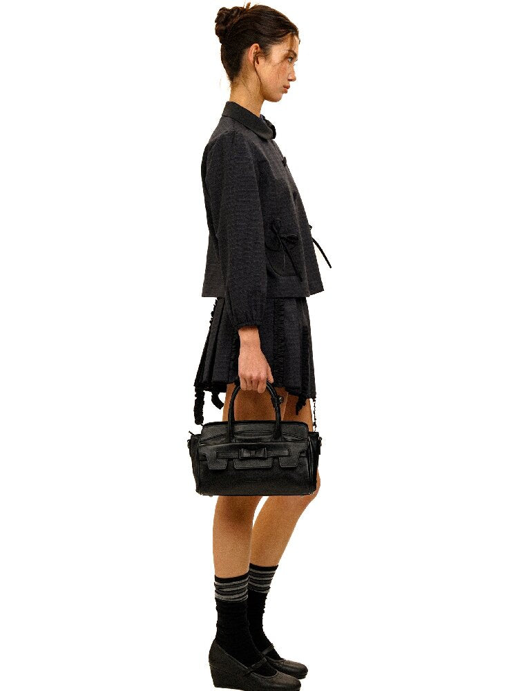 Wool Plaid Jacket Pleated Skirt【s0000017931】