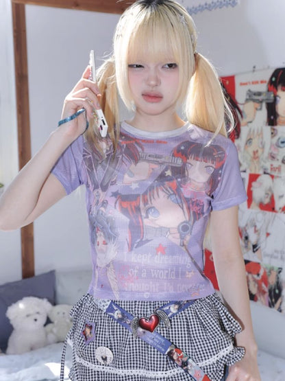 KillAngel Short Sleeve Mesh T-Shirt【s0000012330】