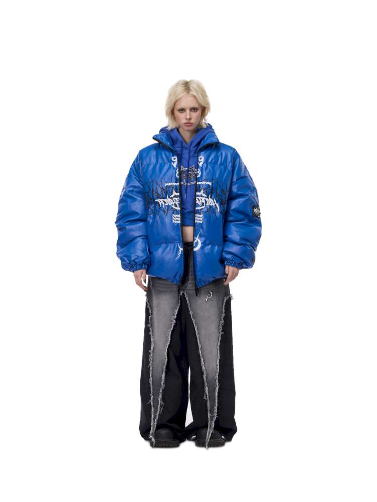 Logo PU Leather High Collar Suit【s0000015137】