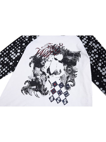 Ghost Polka Dot Raglan Long Tee【s0000016956】