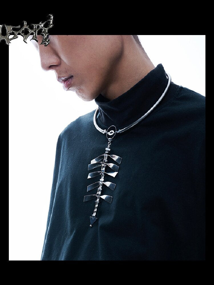 Spine Sweater Chain Punk Necklace【s0000018833】