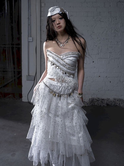 Multi-Layered Mesh Cake Skirt【s0000012789】