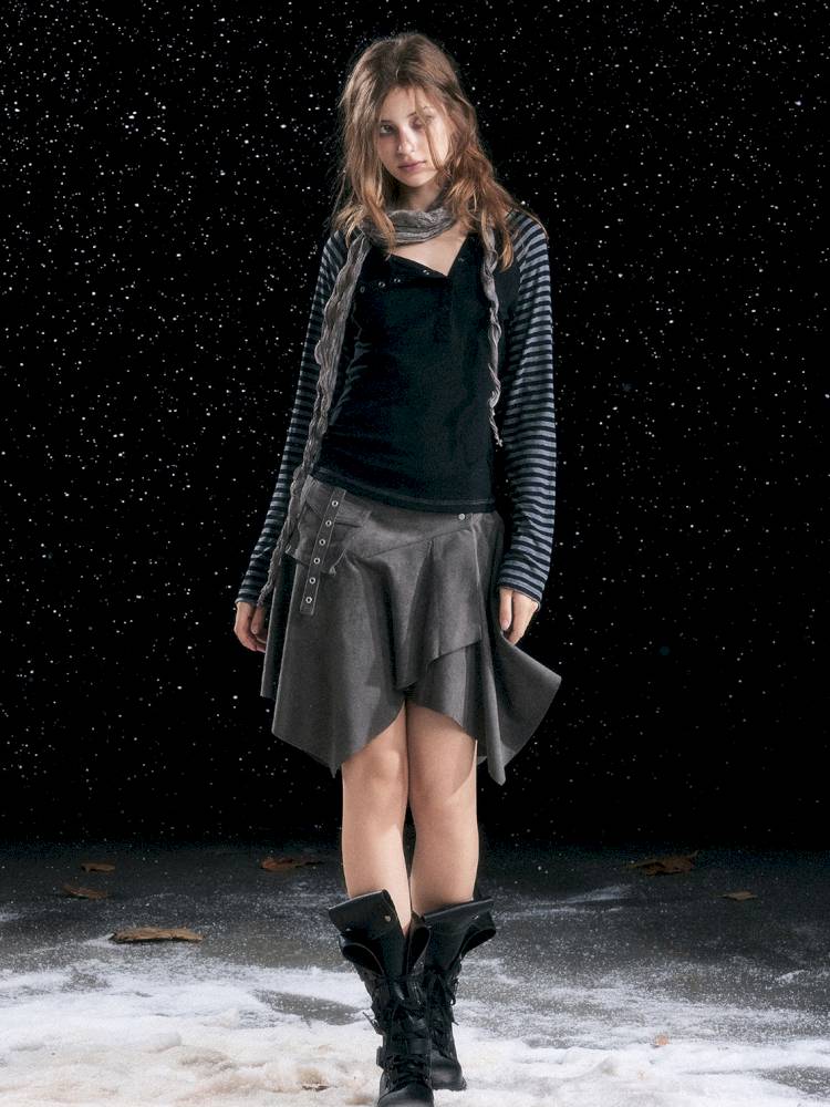 Striped Raglan Sleeve T-Shirt【s0000014430】