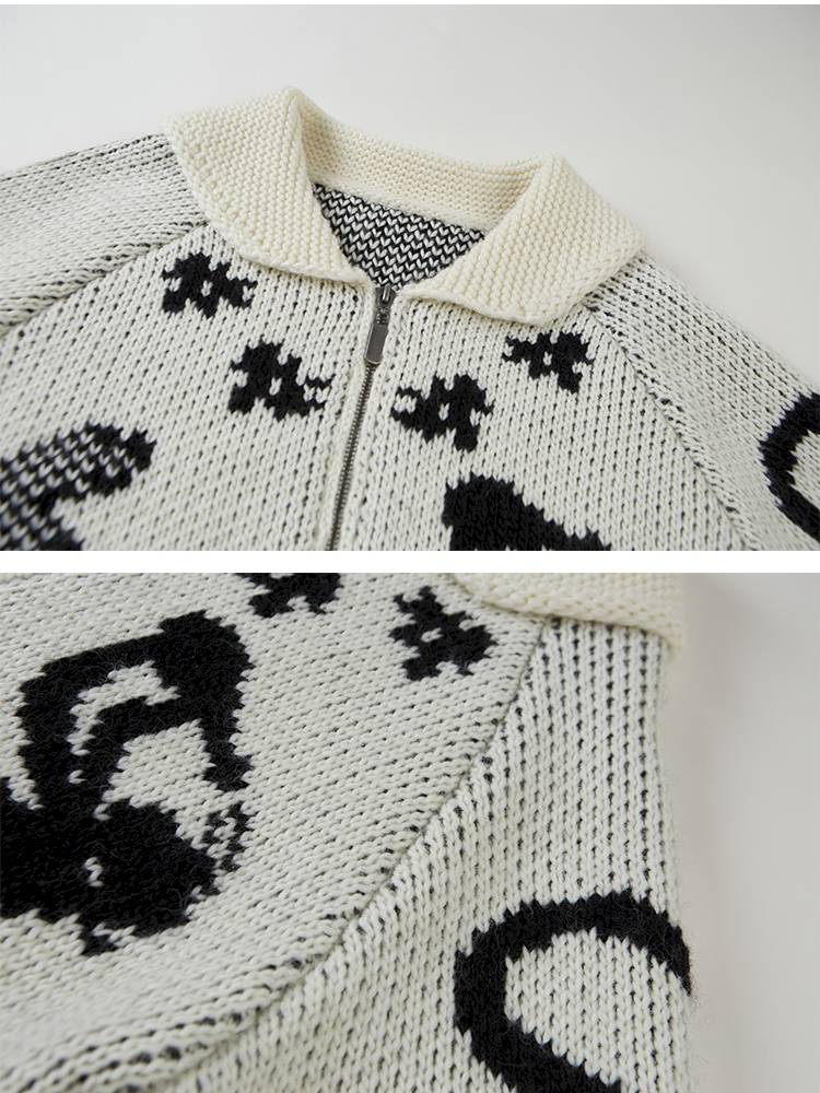 Fair Isle Autumn Knit Cardigan Jacket【s0000014388】