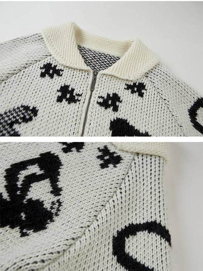 Fair Isle Autumn Knit Cardigan Jacket【s0000014388】