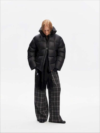 Winter Stand Collar Black Warm 90 Down Jacket【s0000014871】