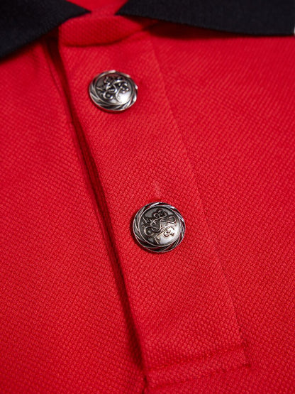 Blazing Soul Embroidered Polo Shirt【s0000016960】