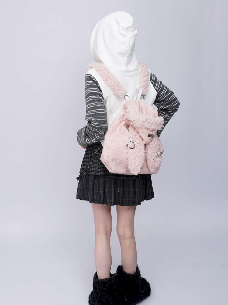 Rabbit Ears Cute Fur Crossbody School Bag【s0000014616】