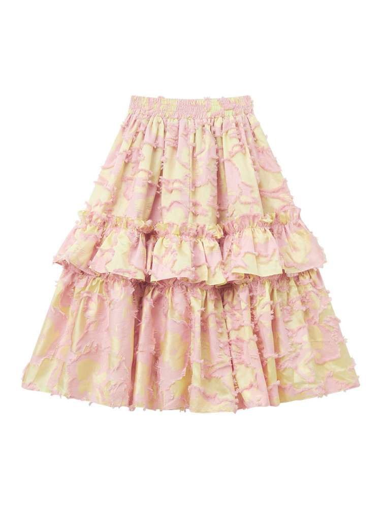 Custom Cut Multi-layer Ruffled Skirt【s0000015027】