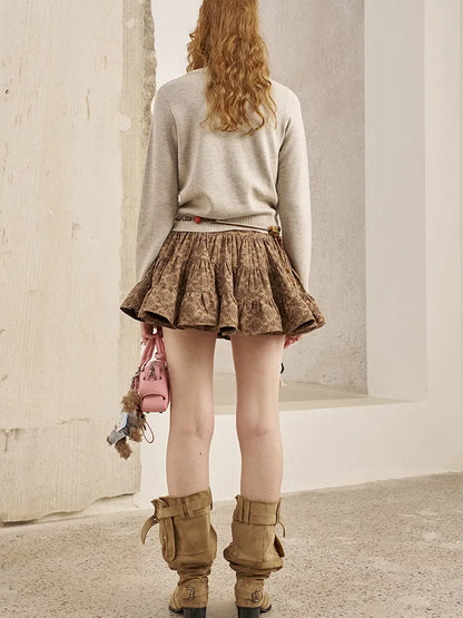 Kitten Crewneck Oversized Sweater Knit Top【s0000014065】