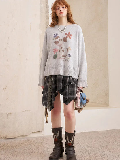 Openwork Oversized Pullover Knit Sweater【s0000014086】