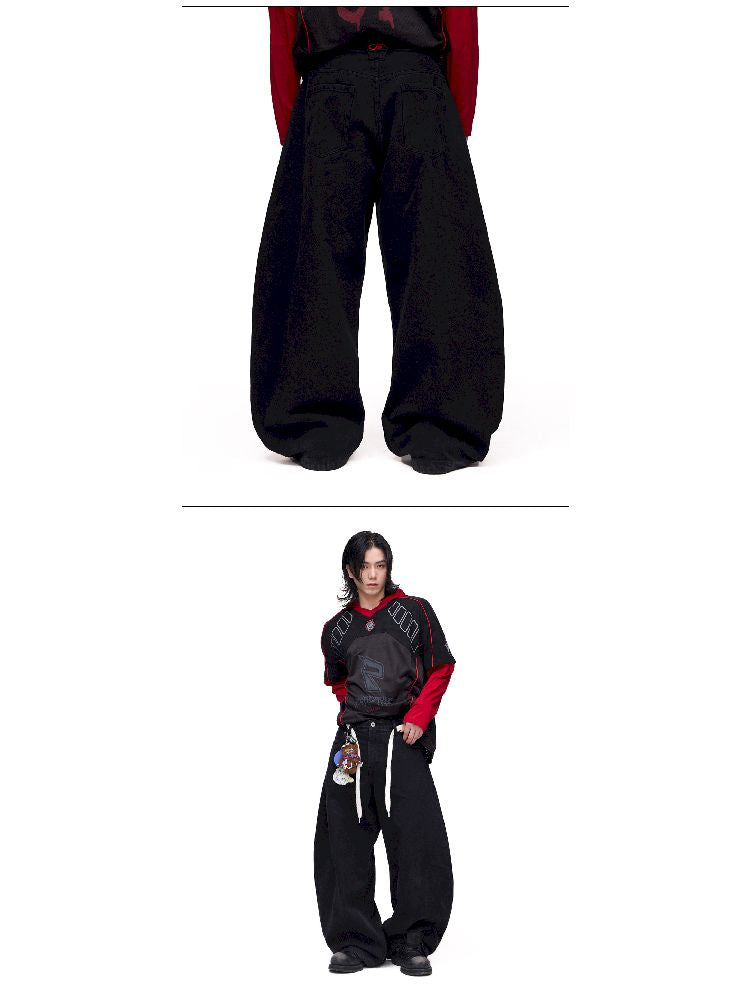 Simple Basic Washed Wide Leg Jeans【s0000011689】