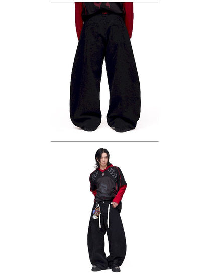 Simple Basic Washed Wide Leg Jeans【s0000011689】