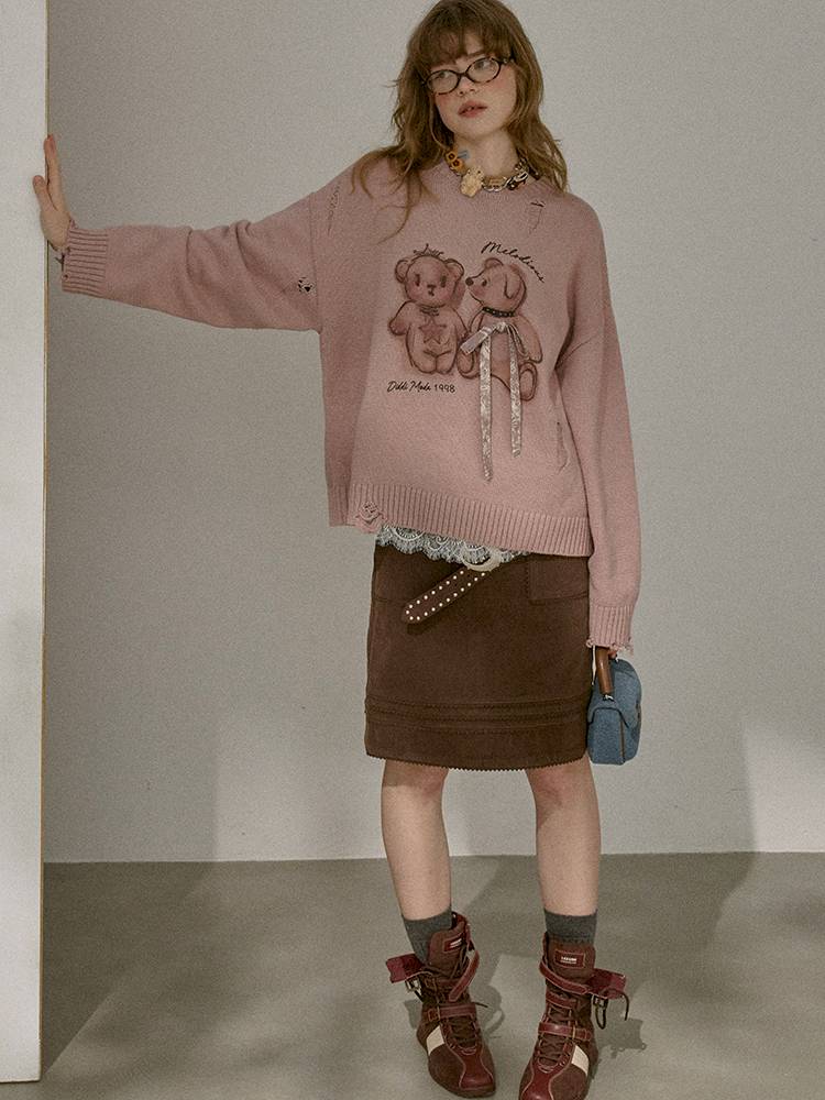 Large Pockets Leather Skirt【s0000014410】