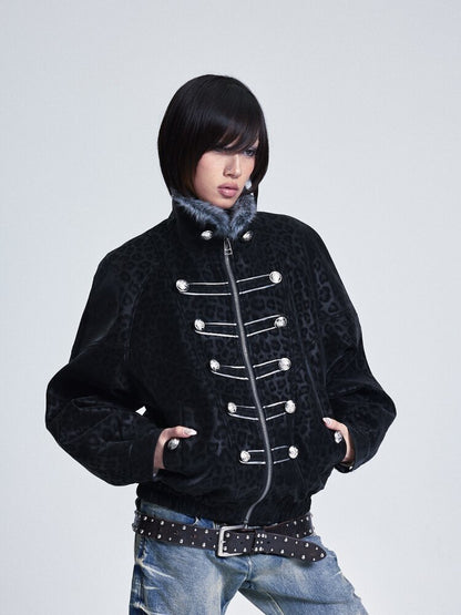 Soft PU Leopard Print Zip Jacket【s0000015556】