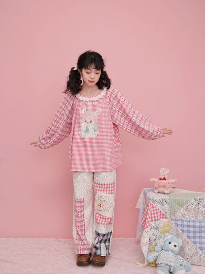 Strawberry Bunny Balloon Sleeve Shirt【s0000012017】