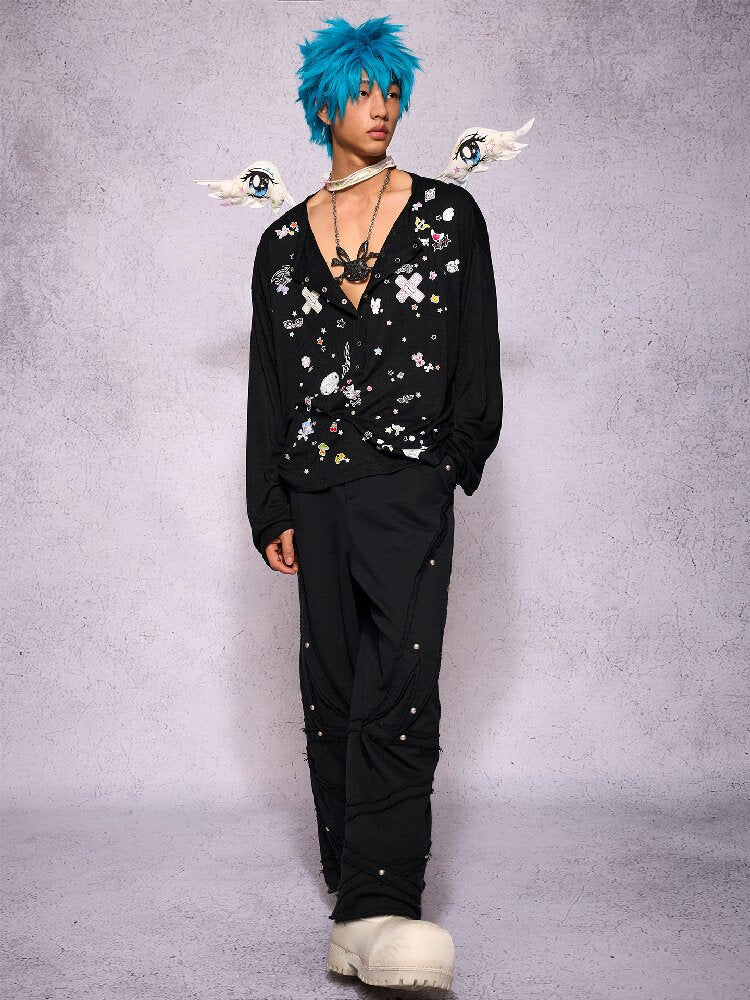 Sticker Print Open Front Top【s0000018734】