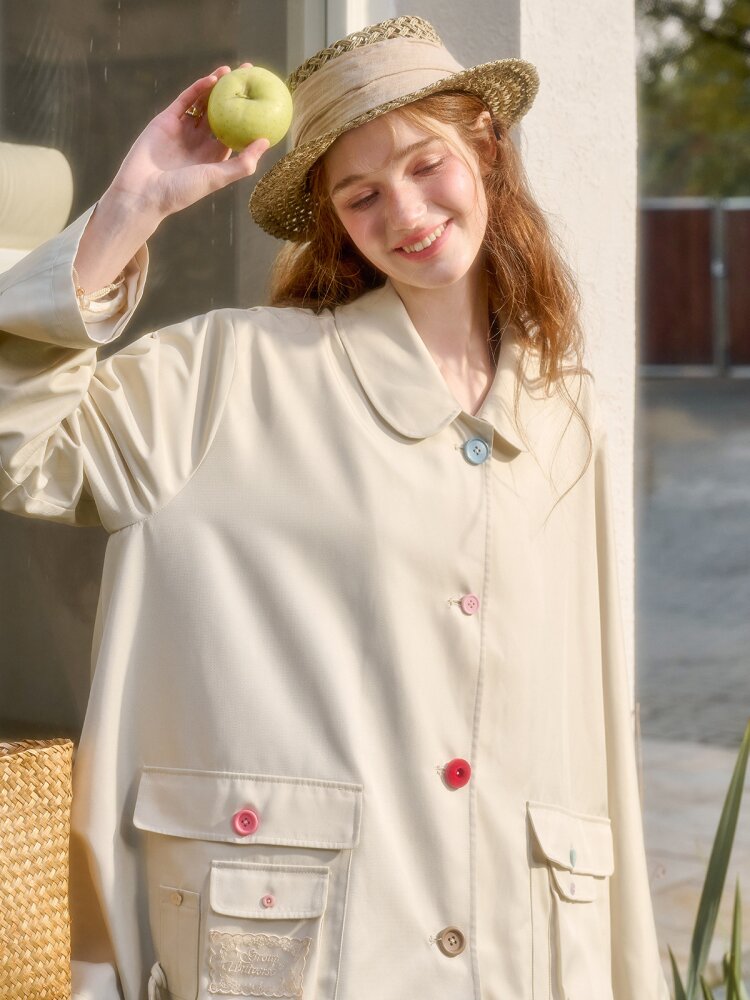 Cotton Silhouette Pocket Trench Coat【s0000015622】