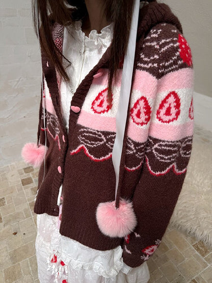 Fair Isle Cake Knit Cardigan【s0000018538】